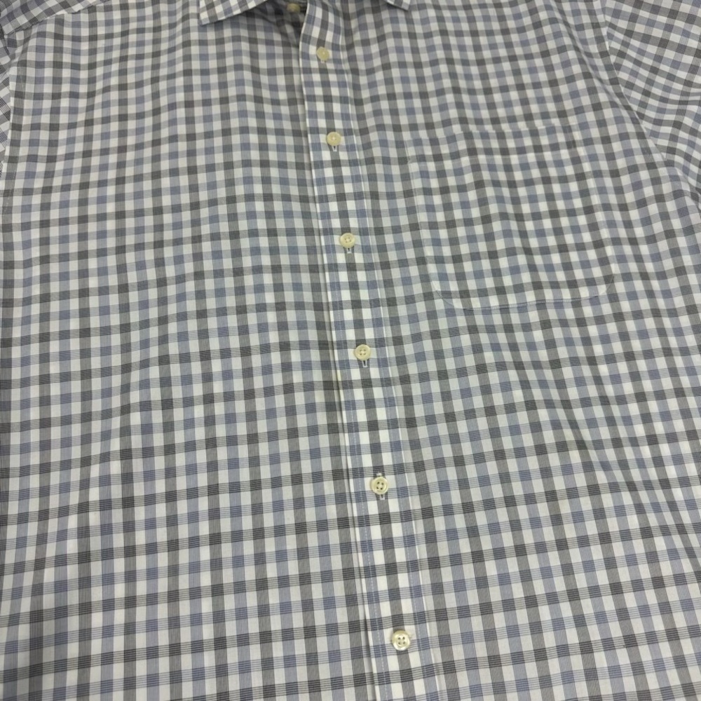 Jos. A. Bank Gray Men Plaid Button Down Shirt Size Large - Picture 4 of 9